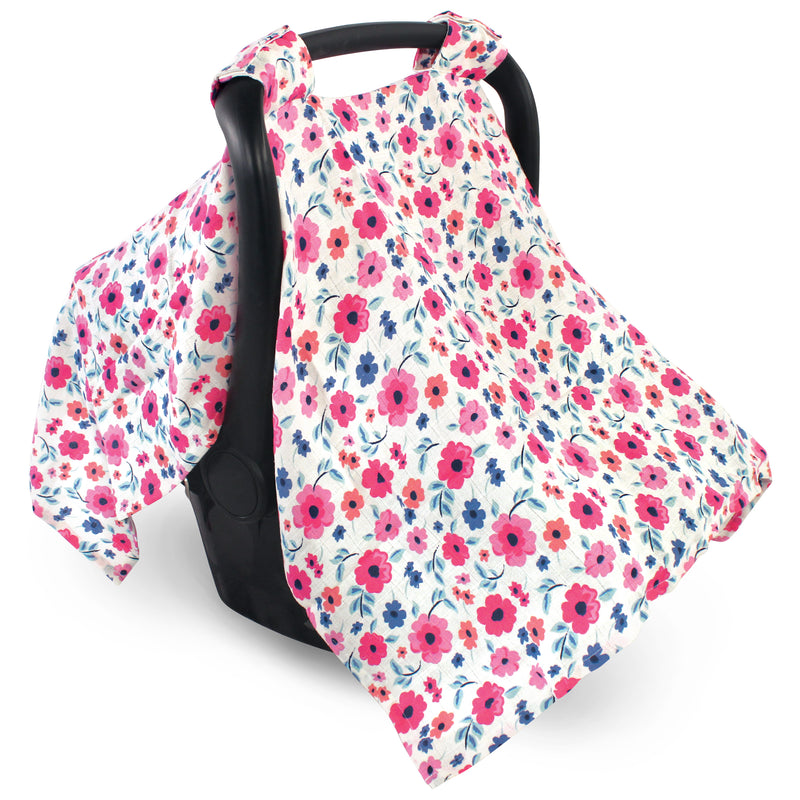 Touched by Nature Organic Muslin Car Seat Canopy, Garden Floral