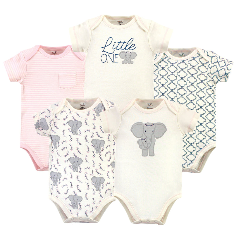 Touched by Nature Organic Cotton Bodysuits, Girl Elephant