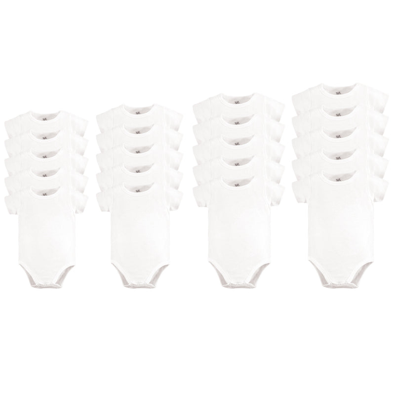 Touched by Nature Organic Cotton Bodysuits, White