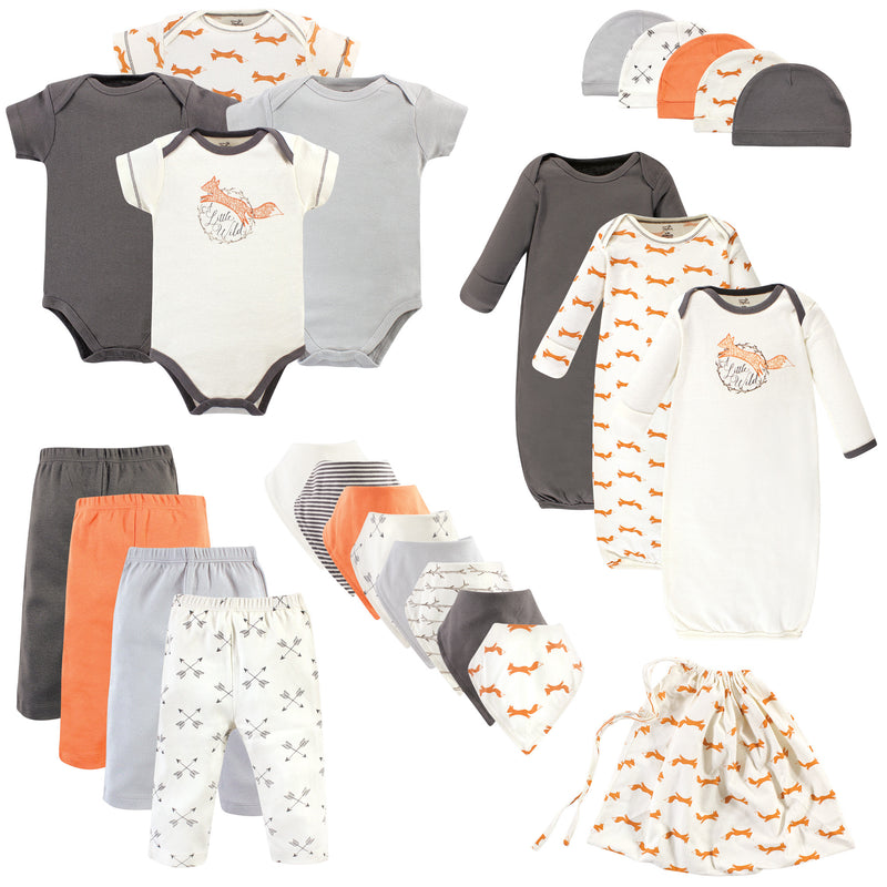 Touched by Nature Organic Cotton Layette Set and Giftset, Fox