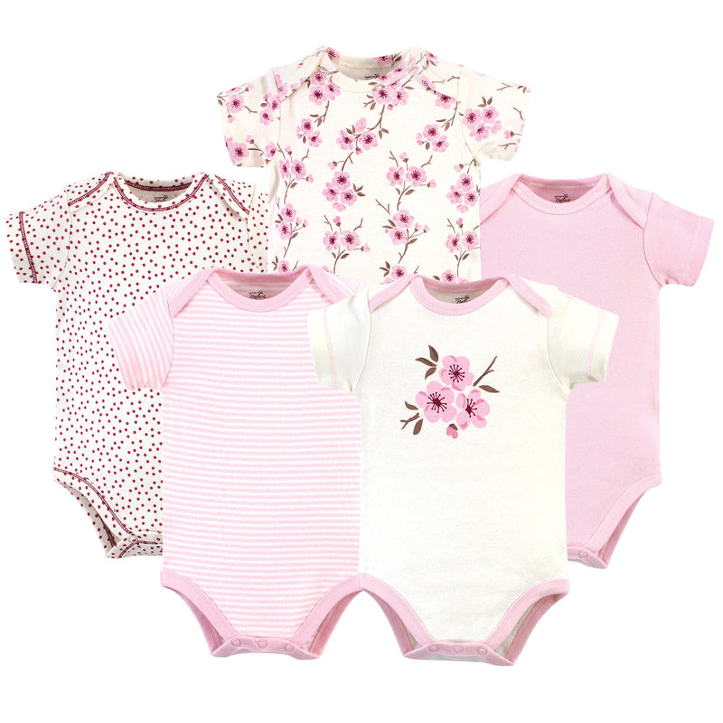 Touched by Nature Organic Cotton Bodysuits, Cherry Blossom