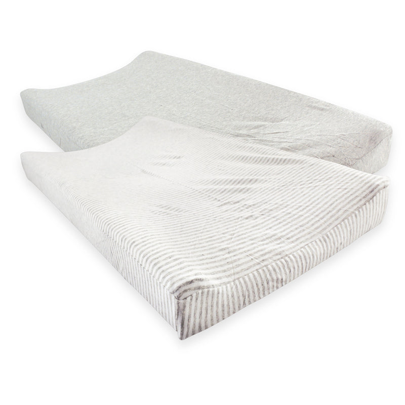 Touched by Nature Organic Cotton Changing Pad Cover, Heather Gray