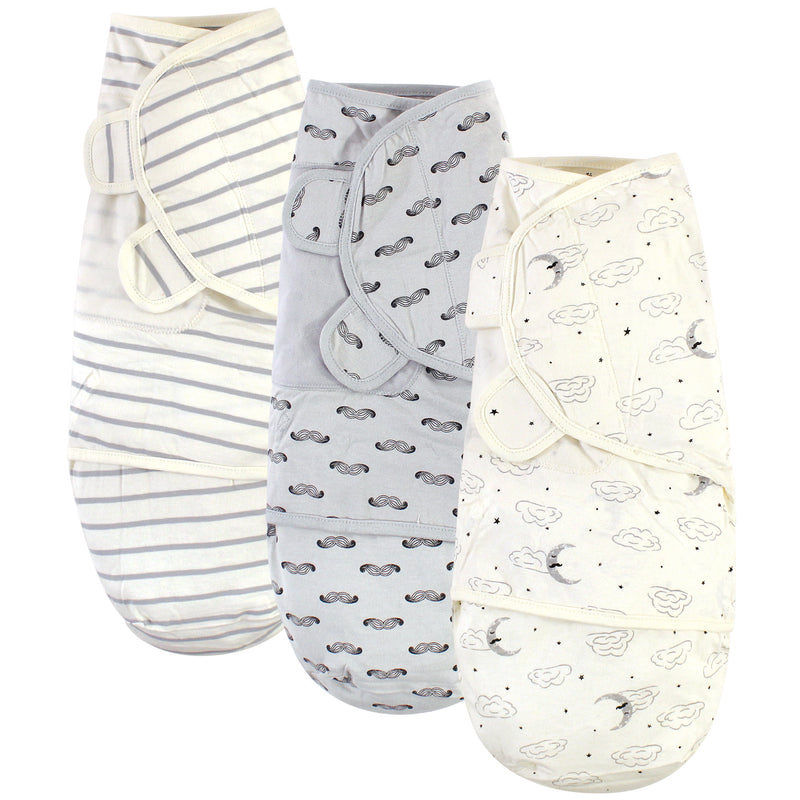 Touched by Nature Organic Cotton Swaddle Wraps, Mr. Moon
