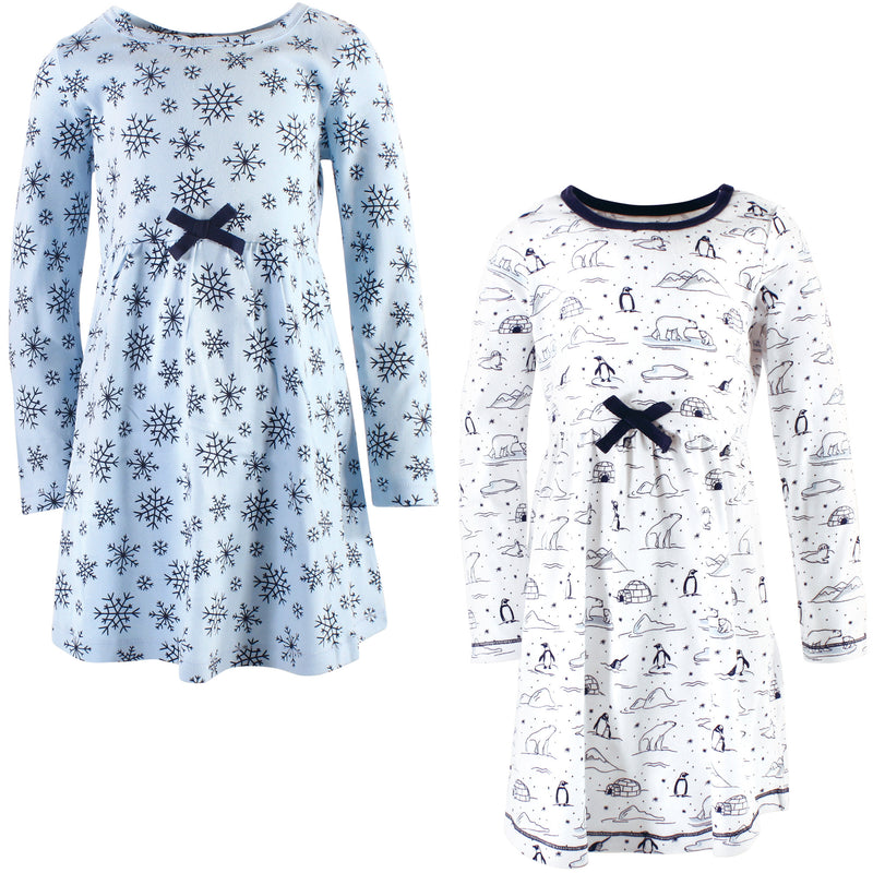 Touched by Nature Organic Cotton Short-Sleeve and Long-Sleeve Dresses, Youth Arctic Long Sleeve