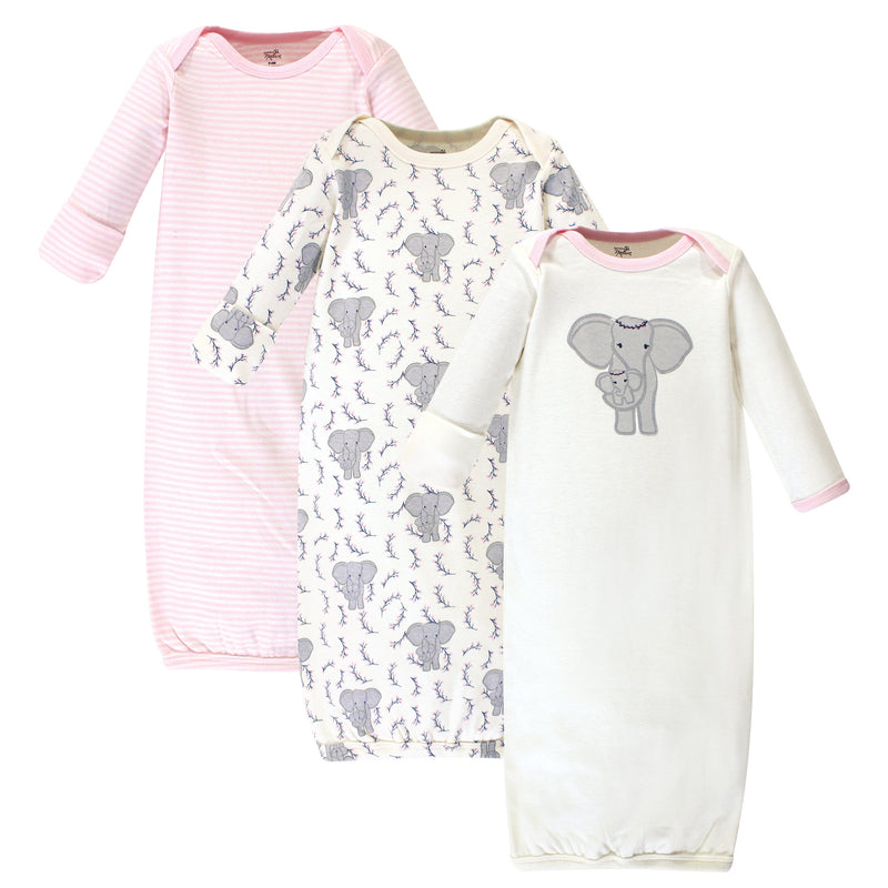 Touched by Nature Organic Cotton Gowns, Girl Elephant