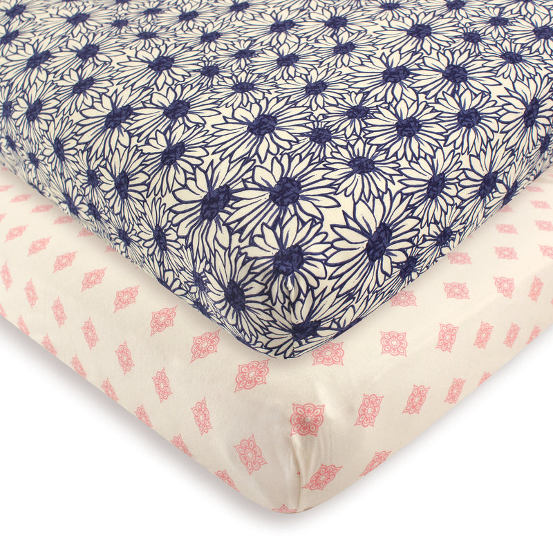 Touched by Nature Organic Cotton Crib Sheet, Daisy