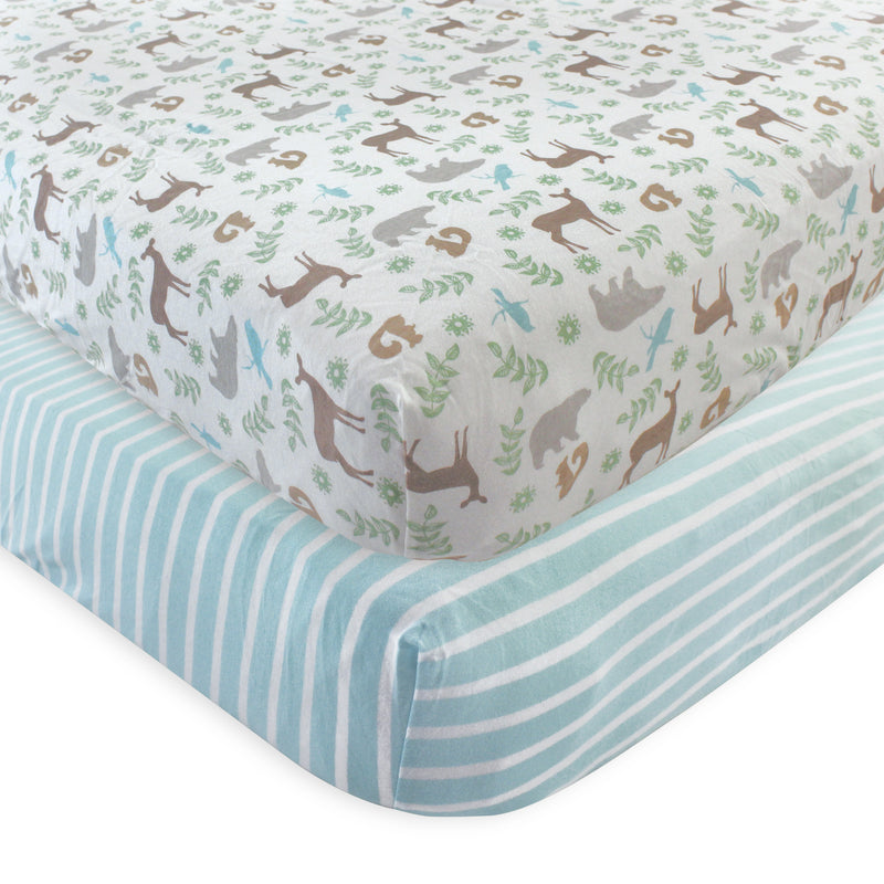 Touched by Nature Organic Cotton Crib Sheet, Forest