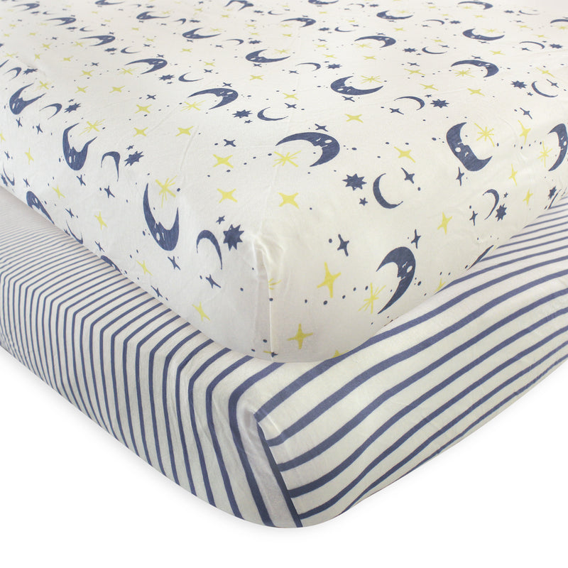 Touched by Nature Organic Cotton Crib Sheet, Moon