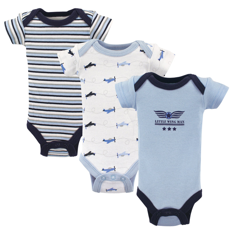 Luvable Friends Cotton Preemie Bodysuits, Airplane