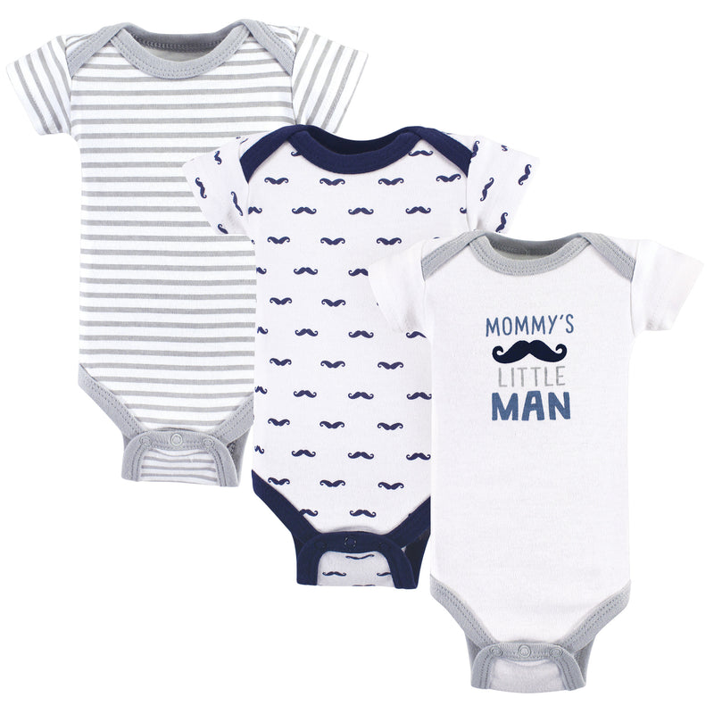 Luvable Friends Cotton Preemie Bodysuits, Mustache