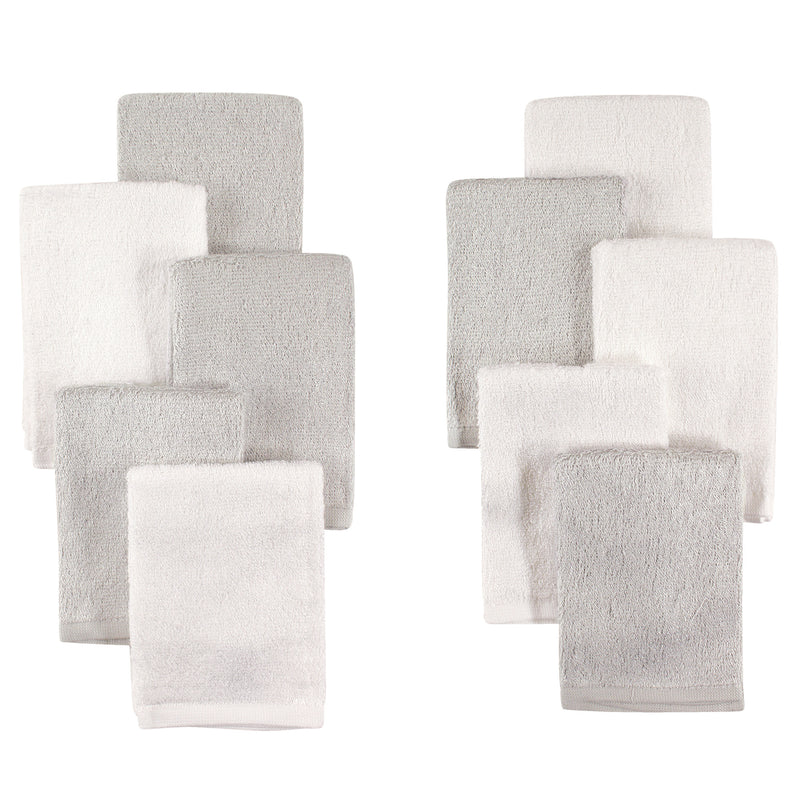 Little Treasure Rayon from Bamboo Luxurious Washcloths, Gray White