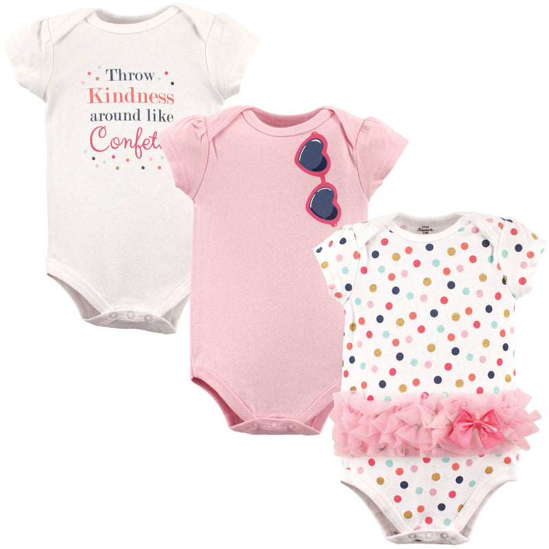 Little Treasure Cotton Bodysuits, Confetti