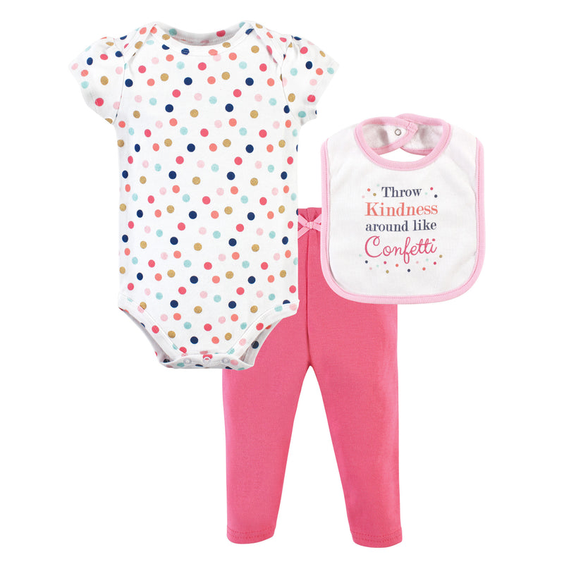Little Treasure Bodysuit, Pant and Bib, Kindness