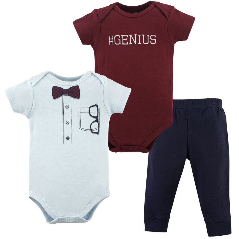Little Treasure Cotton Bodysuit and Pant Set, Glasses