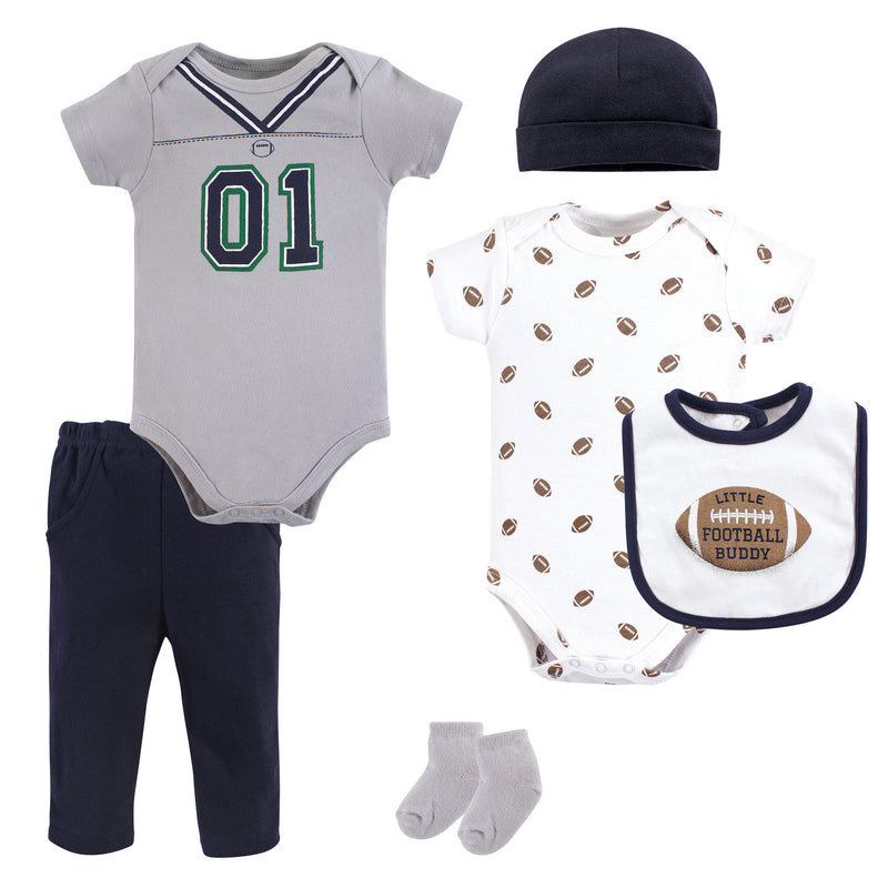 Little Treasure Layette 6-Piece Set, Football Jersey