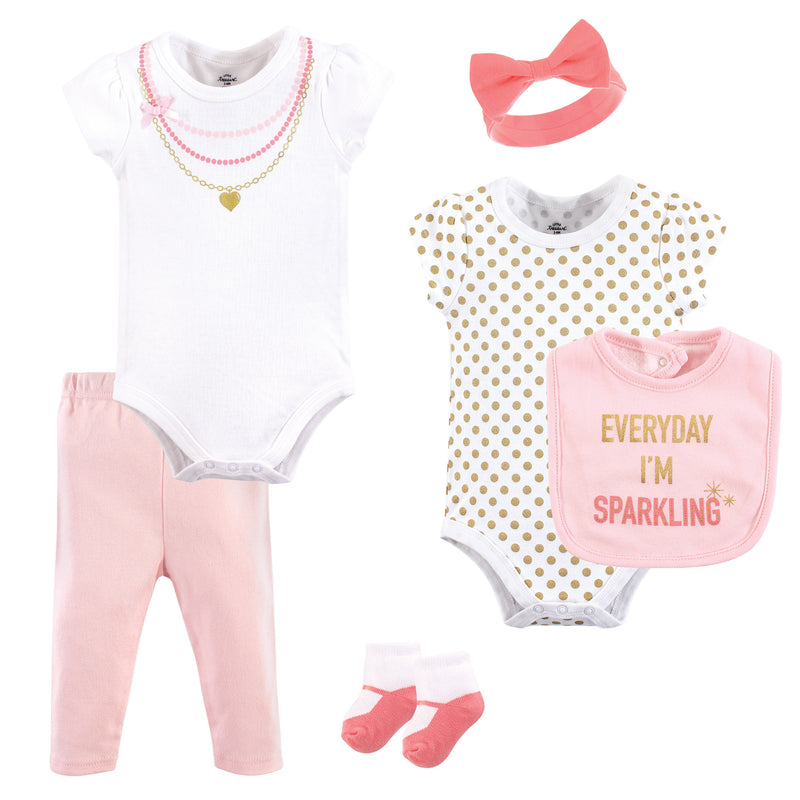 Little Treasure Layette 6-Piece Set, Sparkling