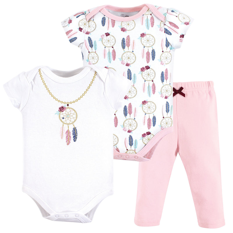 Little Treasure Cotton Bodysuit and Pant Set, Dream Catcher