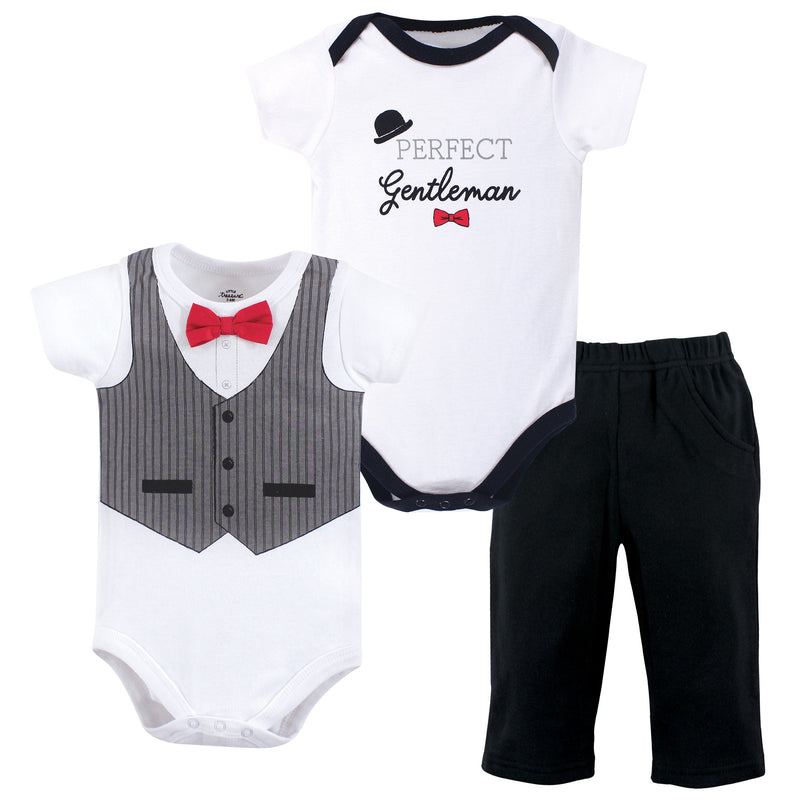 Little Treasure Cotton Bodysuit and Pant Set, Gentleman