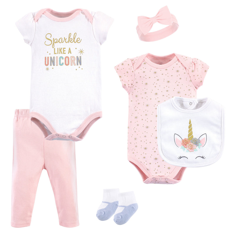 Little Treasure Layette 6-Piece Set, Unicorn