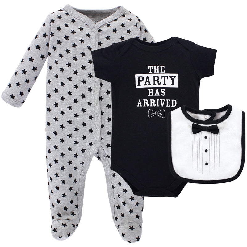 Little Treasure Sleep and Play, Bodysuit and Bib, Tux