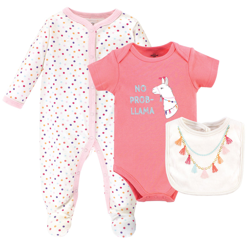 Little Treasure Sleep and Play, Bodysuit and Bib, Tassel Necklace