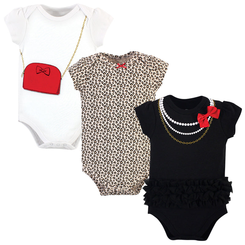 Little Treasure Cotton Bodysuits, Red Bow