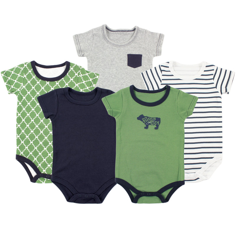 Yoga Sprout Cotton Bodysuits, Bear