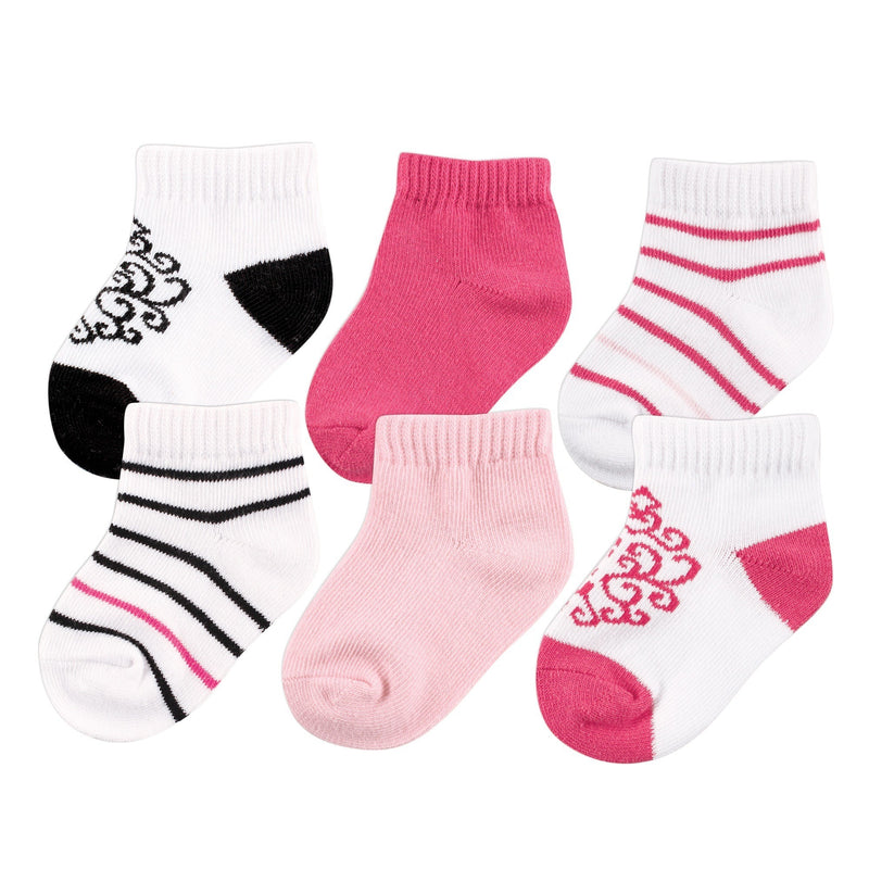 Yoga Sprout Socks, Black Pink