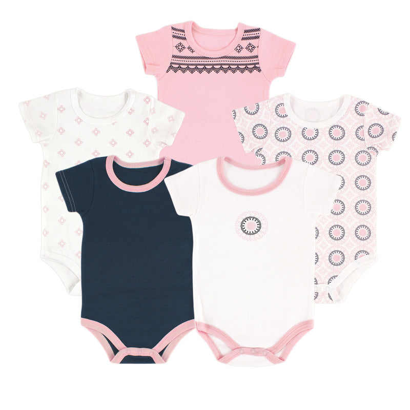 Yoga Sprout Cotton Bodysuits, Ornamental