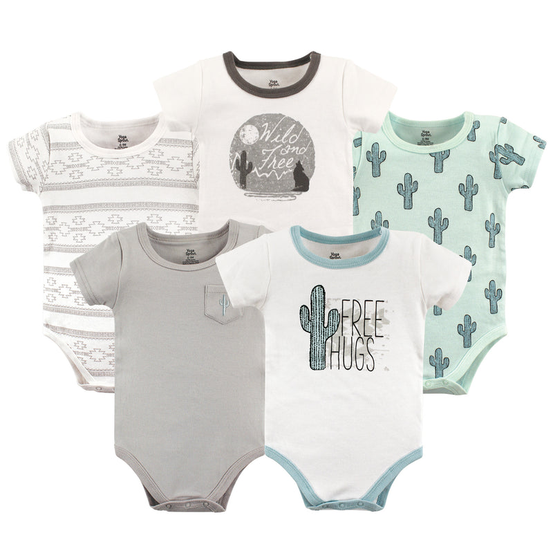 Yoga Sprout Cotton Bodysuits, Free Hugs Short-Sleeve