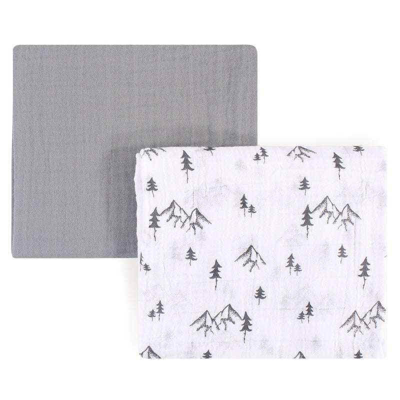 Yoga Sprout Cotton Muslin Swaddle Blankets, Mountain