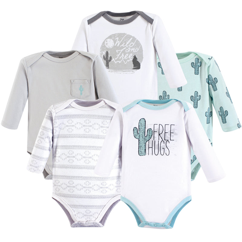 Yoga Sprout Cotton Bodysuits, Free Hugs Long-Sleeve