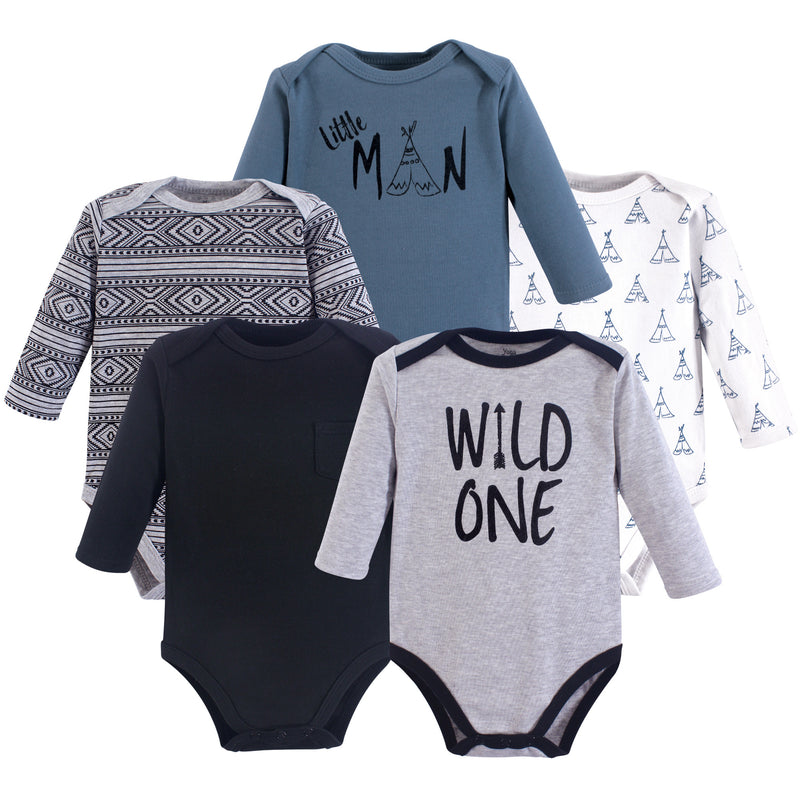Yoga Sprout Cotton Bodysuits, Wild One Long-Sleeve
