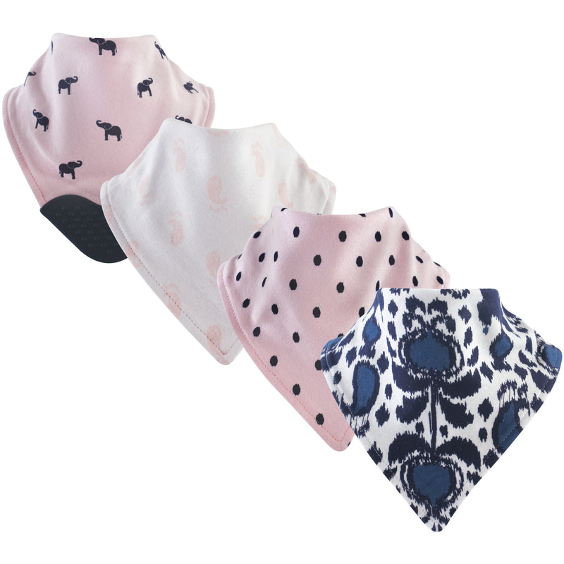 Yoga Sprout Cotton Bandana Bibs, Ikat Elephant