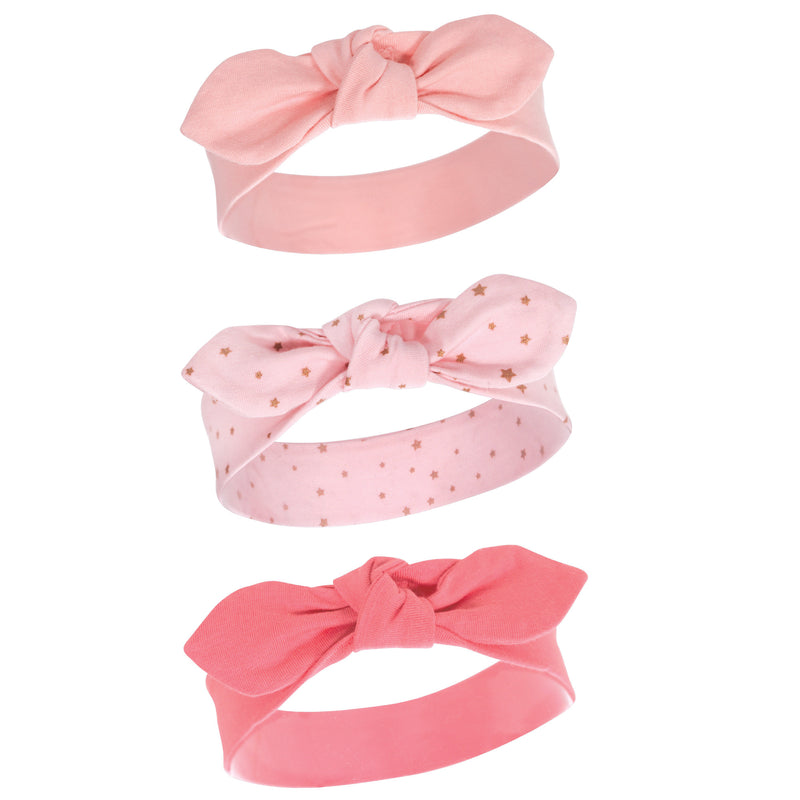 Yoga Sprout Cotton Headbands, Pink Stars